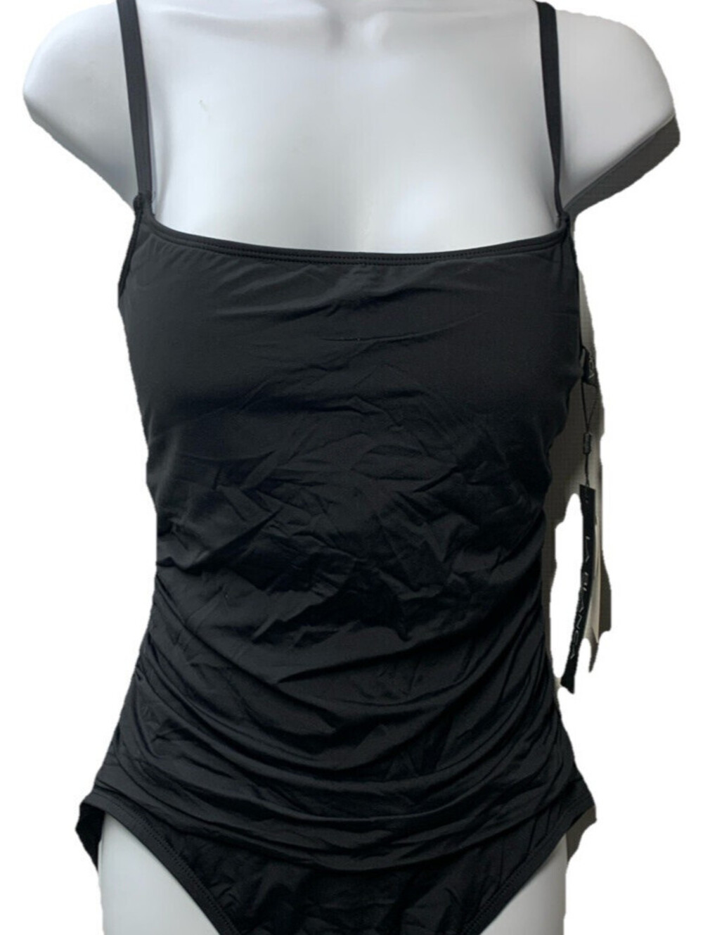 La Blanca Women's One Piece Swimsuit Island Goddess Shirred Side Bathing Size 12